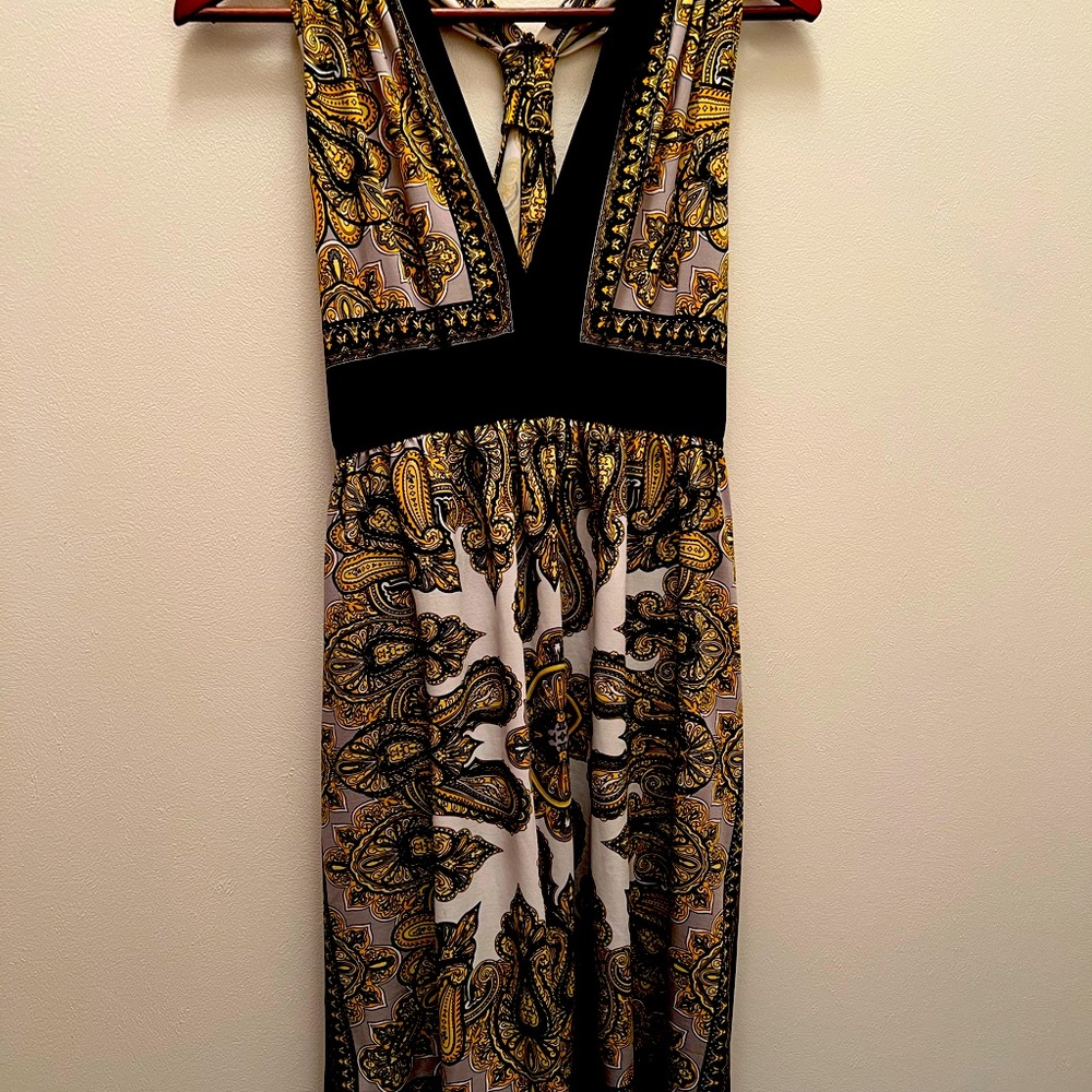 Bailey Blue Y2K Halter Beck Babydoll Style Dress Size Large